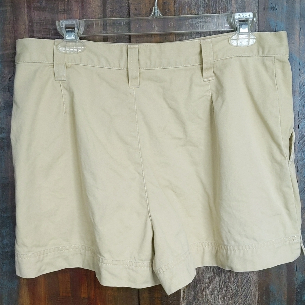 Abercrombie & Fitch Khaki Chino Shorts w/ Side Zipper - Women's 12 - Picture 3 of 4